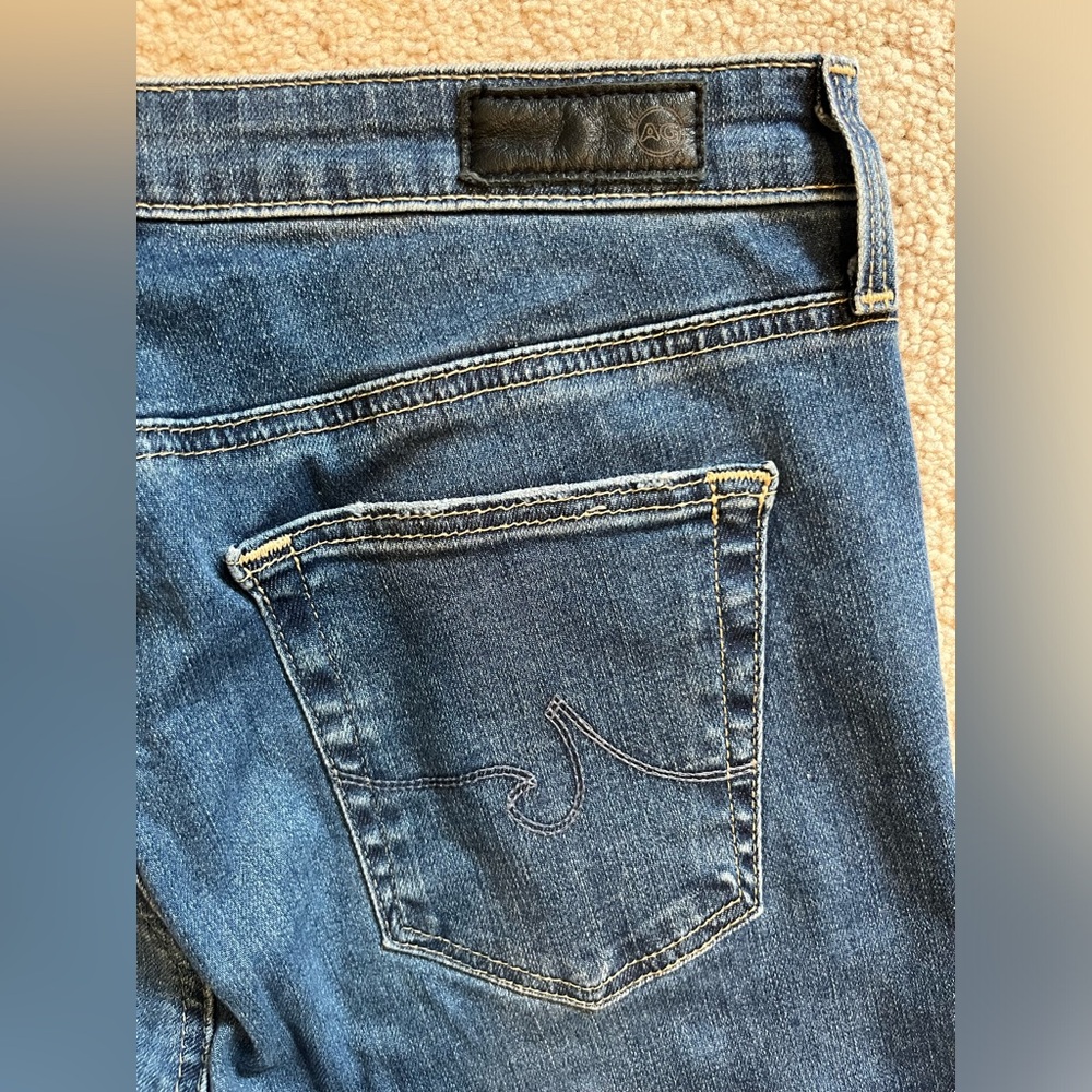 AG Adriano Goldschmied Jeans Womens 27R Stevie Ankle Slim Straight Distressed - Picture 9 of 9